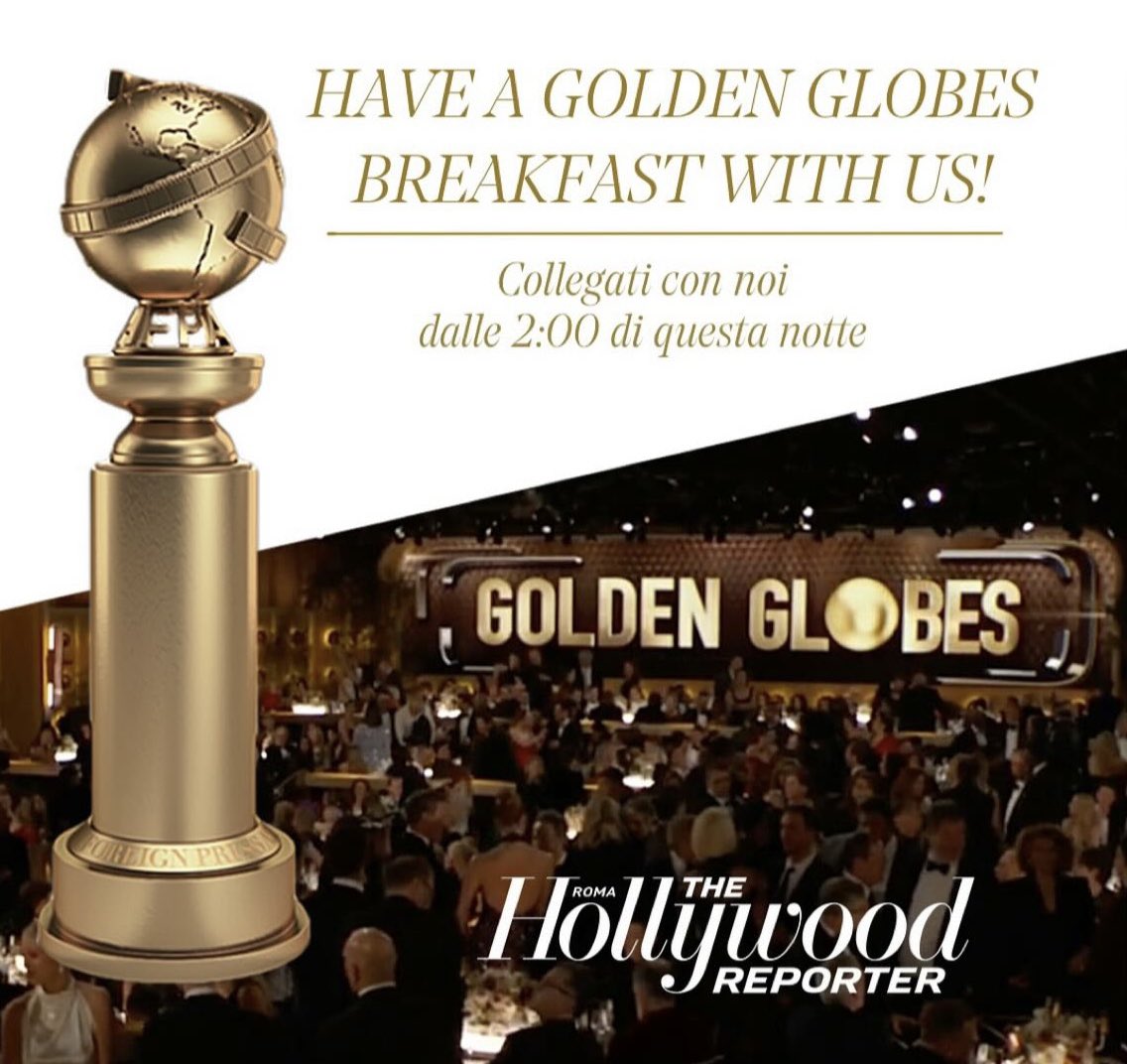 Stanotte condurrò la grande maratona dei #GoldenGlobes per <a href="/THRRoma/">The Hollywood Reporter Roma</a> 
Se siete appassionati di #cinema , amanti degli eventi o semplicemente soffrite di insonnia, vi aspettiamo ✨