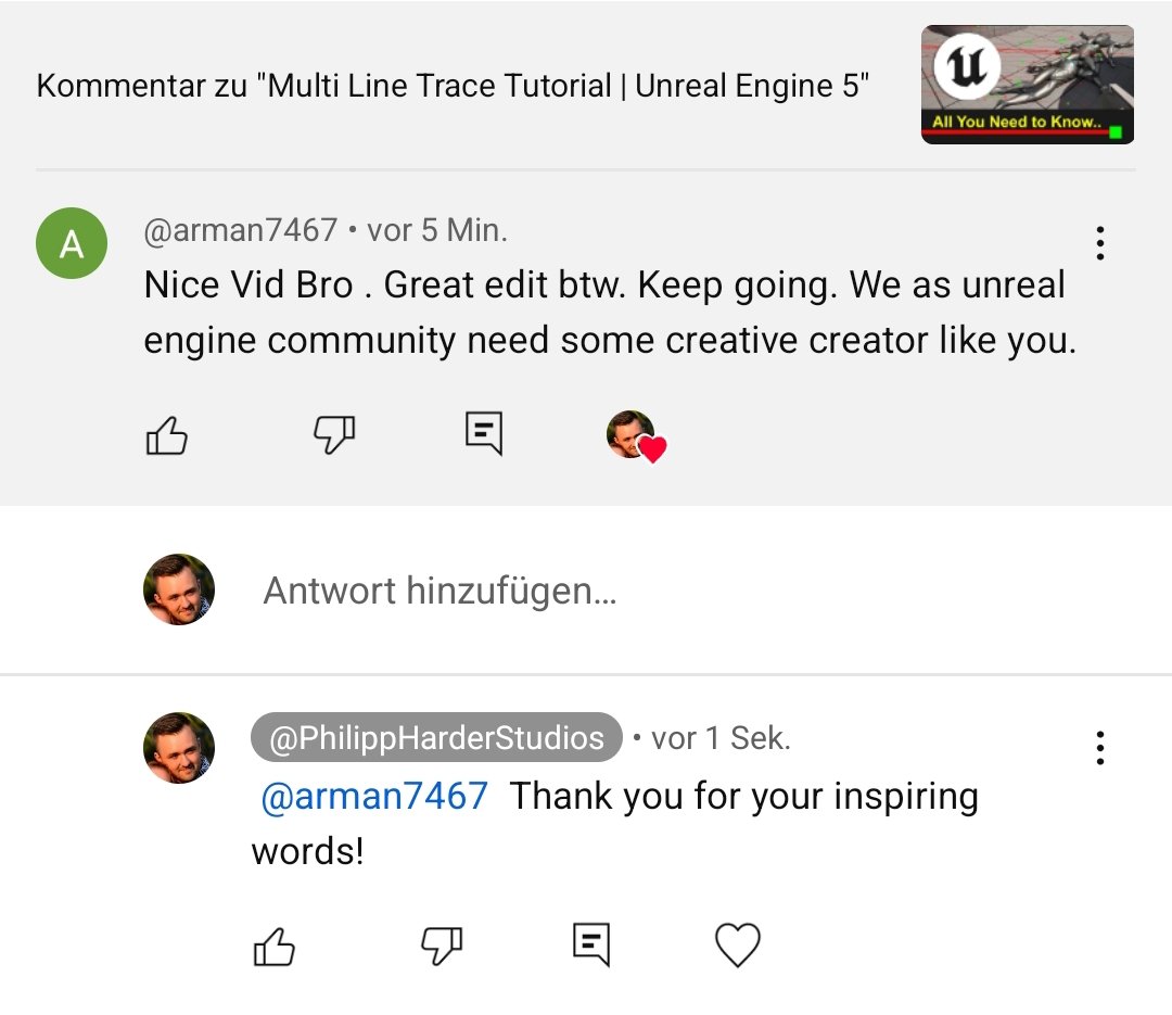 PhillippHarder's tweet image. First comment on one of my very first videos! Thank you! ♥️

#UnrealEngine #UE5 #UnrealEngineTutorials