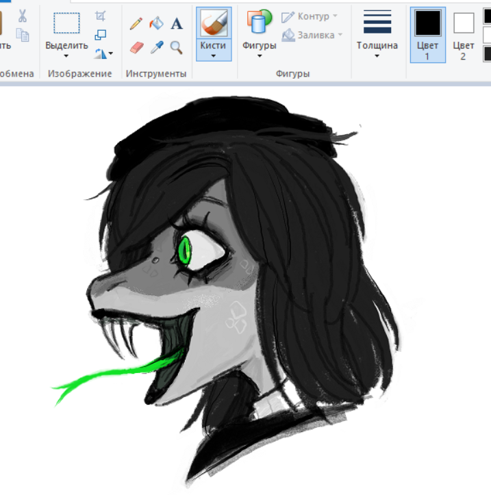 mousejpeg's tweet photo. @MoniqueMonsters 
I like your gothic lady🤭
so I made a quick sketch in paint https://t.co/Kt16KuHQTq
