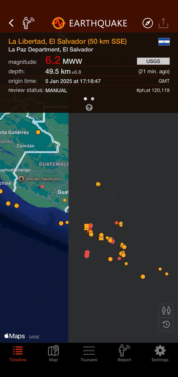 iperic's tweet image. 21 min. ago #earthquake 6.2 has hit La Paz Department, El Salvador, 49.5km, 17:18 GMT (USGS ) earthquake.app/m/?e_id=usgs.u…