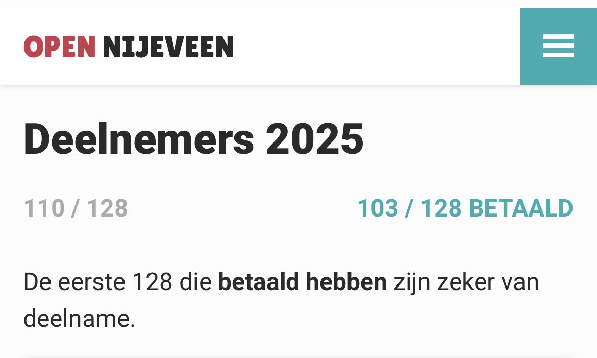 Inmiddels is dit de tussenstand! Wil je dus meedoen aan het Open Nijeveen, schrijf je dan snel in.. onsnijeveen.nl
#darts #Nijeveen #darttoernooi