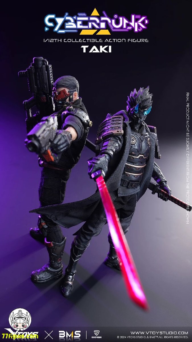 先行販売] VToys 1/12 VSD010 BMS CF サイバーパンク 武士 滝 塗装済み