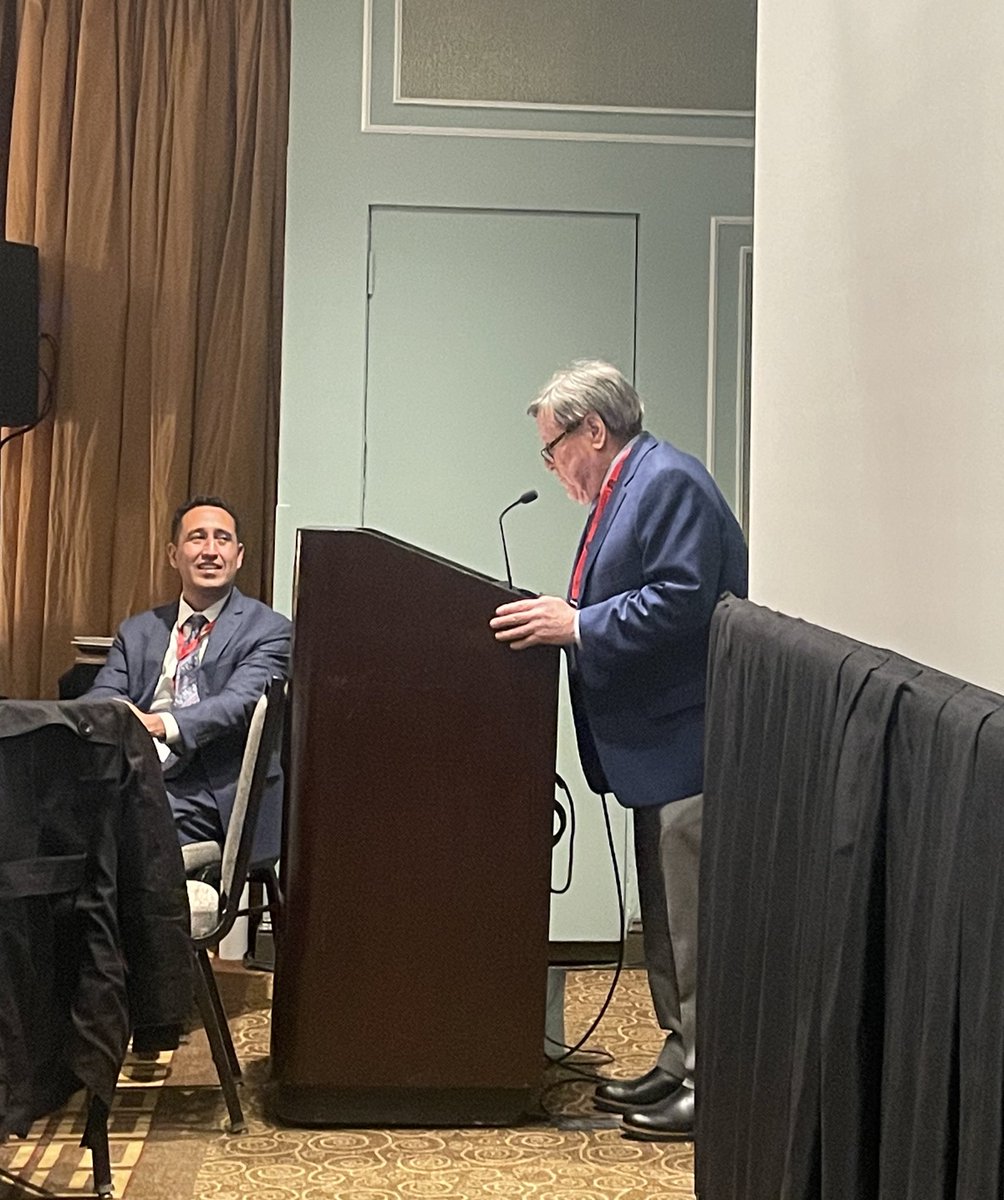 What a treat to see my mentor Gil Joseph win the <a href="/clahistorians/">Conference on Latin American History (CLAH)</a> liftetime achievement award at #aha25, and, being the mensch he is, center the work of his 60+ PhD advisees in his remarks as much as his own.

(It was a full house. Bad photo from my front-row-ish seat.)