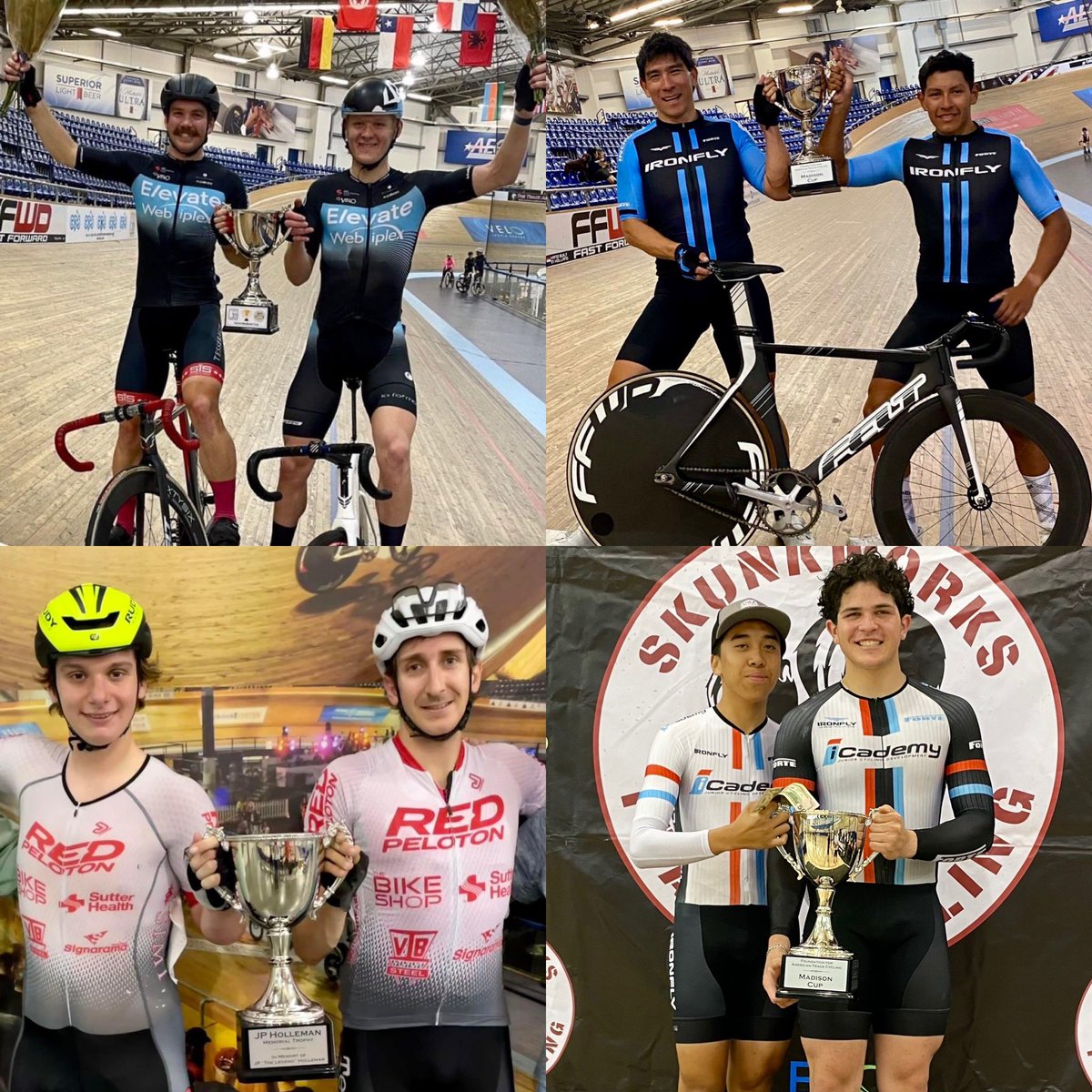 FAtrackcycling's tweet photo. FATC Madison Cup Series Champions:
•2021 = Tom Perkins and Eddy Huntsman
•2022 = Luis Che and Gonzalo Olivos Barrera
•2023 = Christopher Guzik and Donald Hersam
•2024 = Michael Perez and Louis Bonilla
Help us make the 2025 Madison Cup Series 🔥 here:
https://t.co/zlACCNMQ14 https://t.co/L0DG2W2lU8