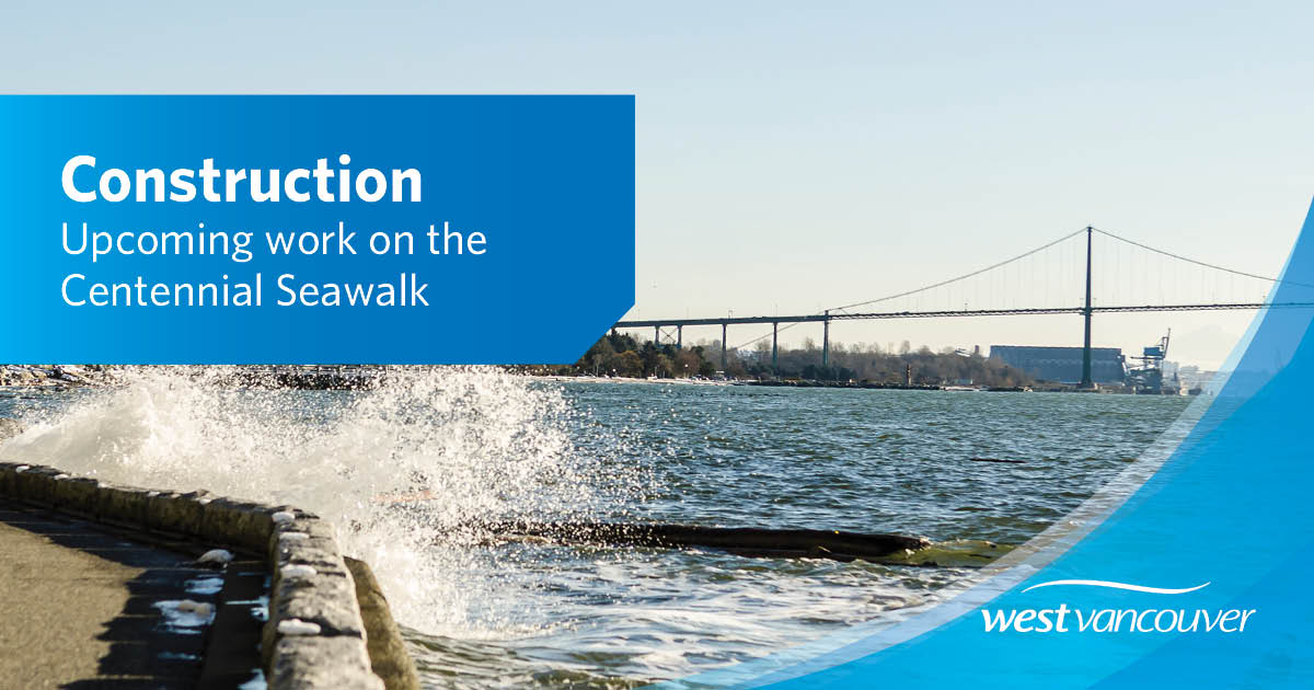UPDATE: Starting Monday, January 6, the Centennial Seawalk at the base of 24th Street will be closed due to ongoing work to repair the stormwater outfall channel. 

Work will take place Monday to Friday, from 7:30 a.m. to 5:30 p.m. Please follow detour signage.

#westvan