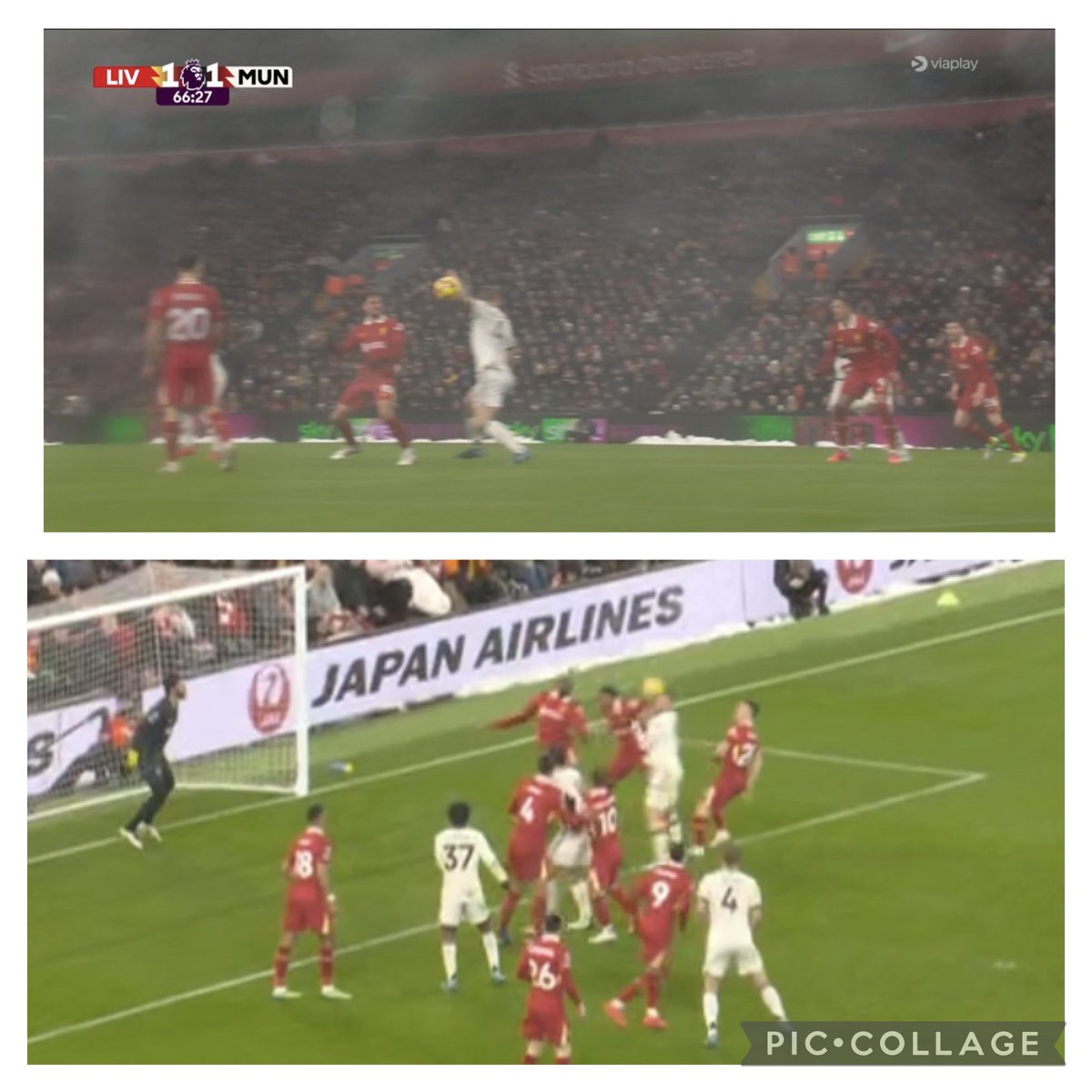 Amad16FC's tweet image. Same game 
Similar incident
Different outcomes !!