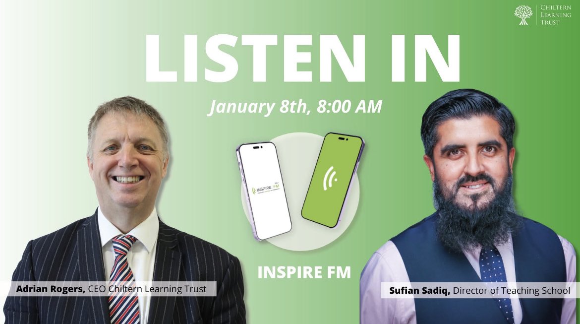 Make sure to tune into <a href="/InspireFMLuton/">Inspire FM</a> this Wednesday as  <a href="/AJRAllModCons/">Adrian Rogers</a> &amp; <a href="/unleashing_me/">Unleashing Me</a> 
will be live to discuss all things #CLTRecruitment25 ! 

📢 “Play Inspire FM”
📲 Inspire FM App
💻 inspirefm.org
📻 105.1 FM
