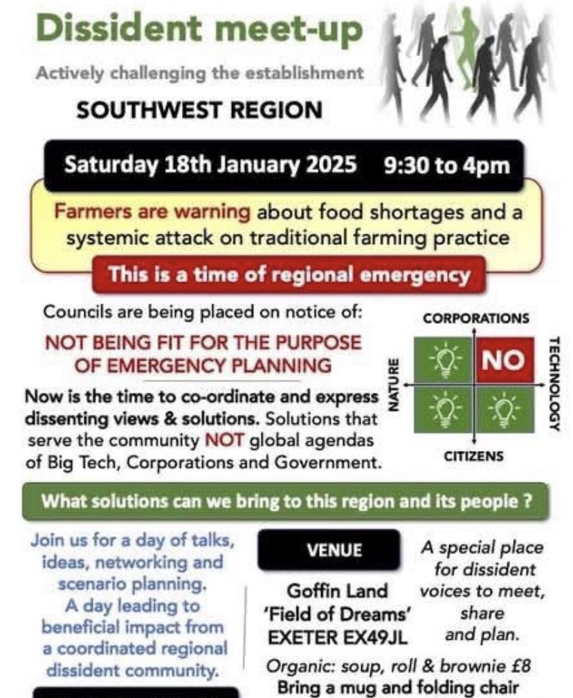 SovereignPete's tweet image. Step by step men and women are starting to network together. The Sovereign Project will have a representative to advise on what we are doing. This event is open to all. #Exeter #exeternetworking #southwest #rights #wealthprotection #foodshortage #foodshortages #whatscoming