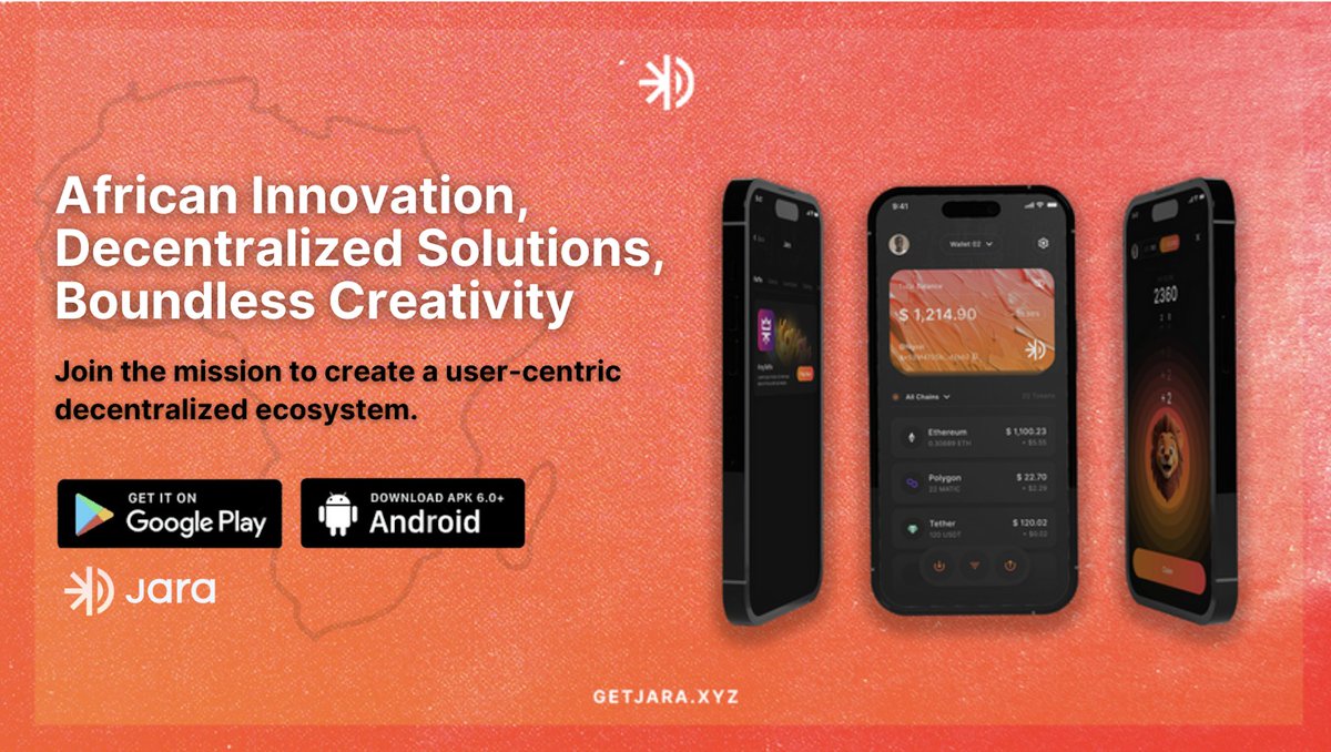 JustGetJara's tweet photo. Download the Jara Wallet to Enjoy Financial Freedom.  

Available on both Android and iOS 
$JARA #Jarawallet #LionTap #KingRaffle #cryptotrading #DEX https://t.co/VrplPLtsRj