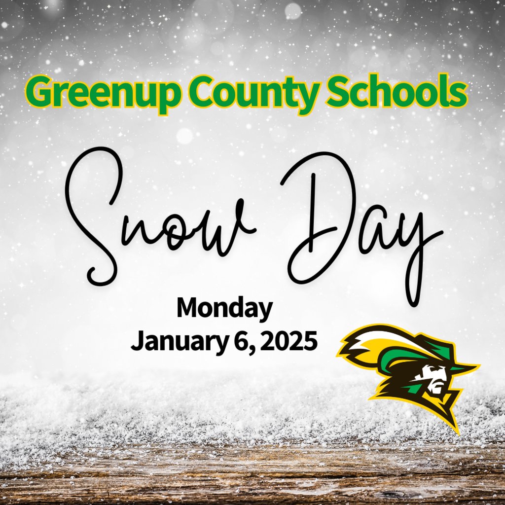 Greenup County High School (@gchsmusketeers) on Twitter photo Due to the severe winter storm, GCSD will be closed tomorrow January 6, 2025.  Please stay safe and stay home if possible. We will evaluate plans for Tuesday early tomorrow afternoon.  Pray for our first responders and emergency teams assisting in this weather. Due to the severe winter storm, GCSD will be closed tomorrow January 6, 2025.  Please stay safe and stay home if possible. We will evaluate plans for Tuesday early tomorrow afternoon.  Pray for our first responders and emergency teams assisting in this weather.
