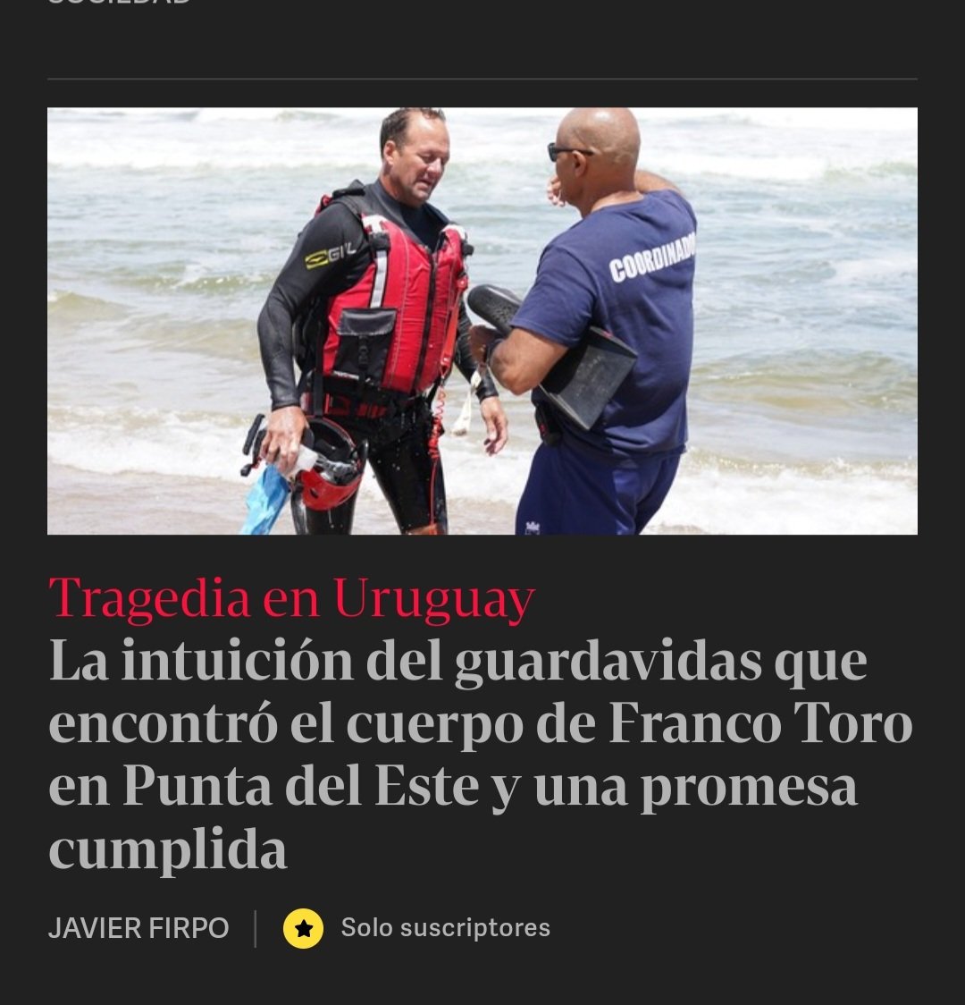 javierfirpo1's tweet photo. Diego González,  el guardavidas uruguayo que encontró el.cuerpo de #francotoro "El verdadero héroe de esta historia es Franco", dijo entre lágrimas #PuntadelEste https://t.co/Xn3Xsd57y8