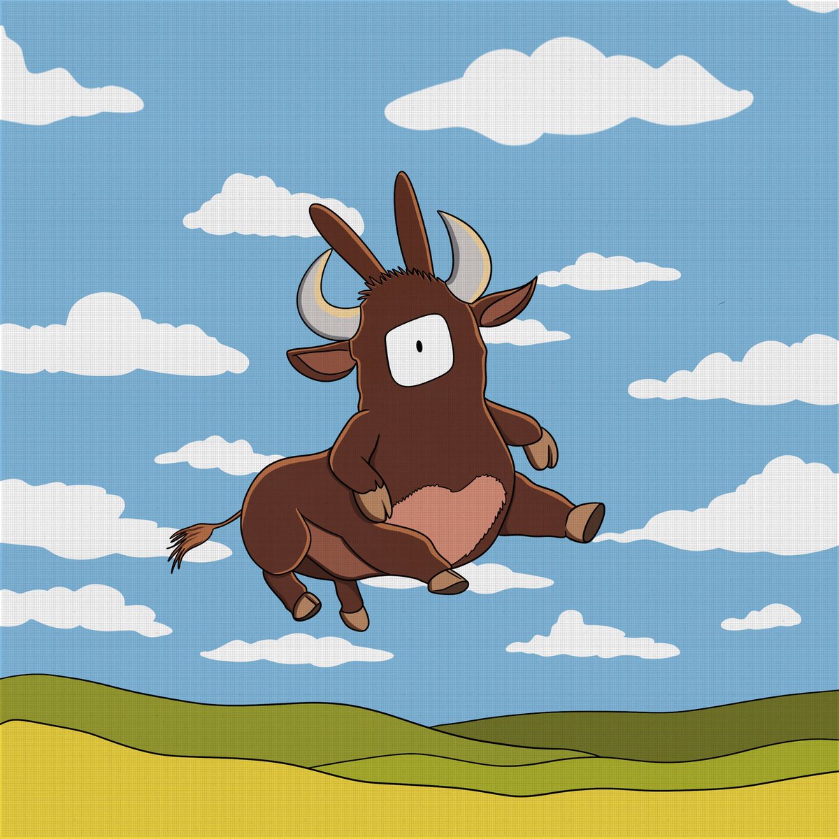 It’s a bull… It’s a plane…It’s wabbit! 
🐂✈️🐰