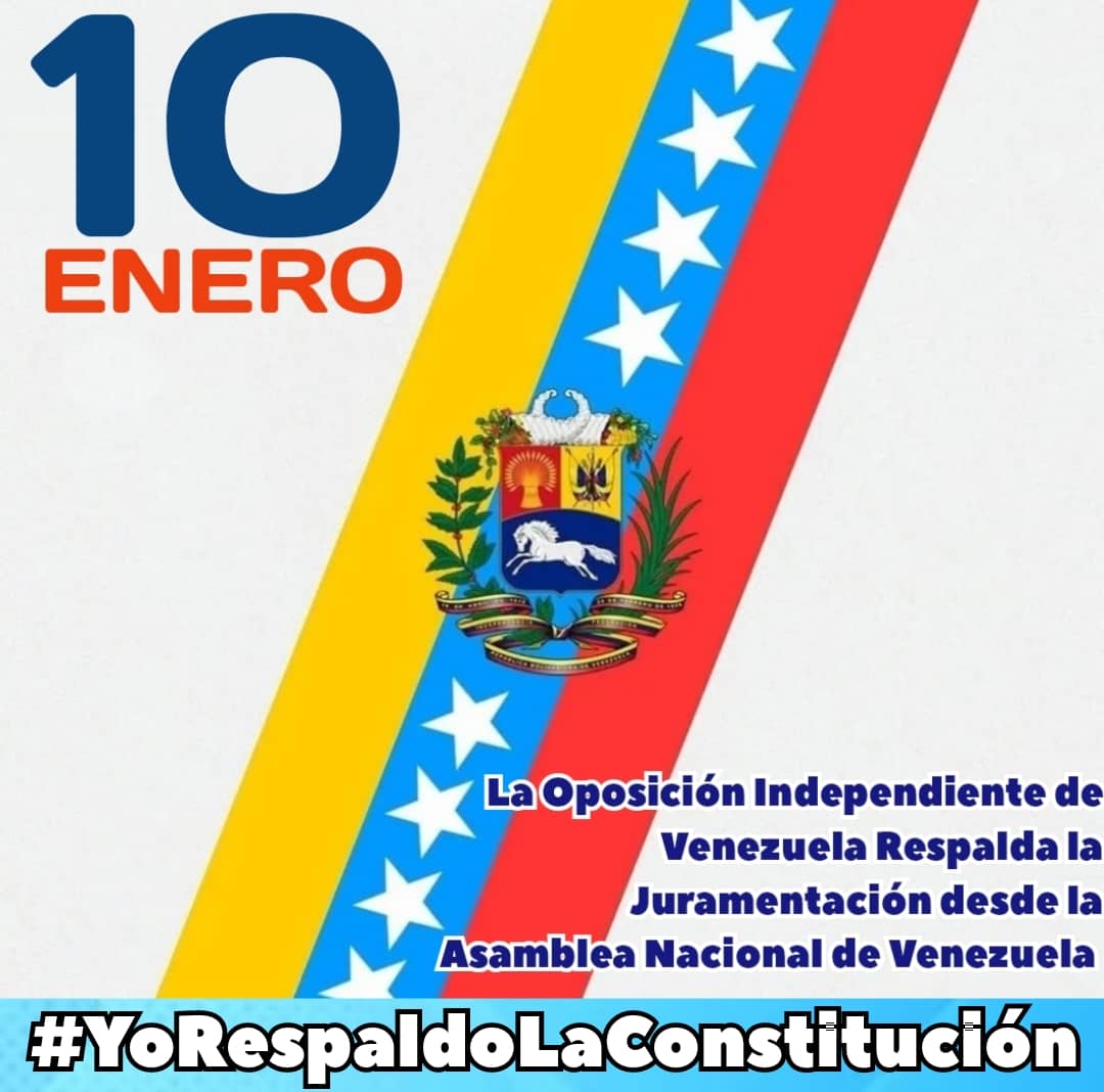 Como OPOSITORA Nacionalista respaldo la TOMA DE POSESIÓN del Presidente legítimamente electo NICOLAS MADURO MOROS el 10E. Como Venezolana apoyo la constitución, la institucionalidad y las leyes. Quienes las desconocen NO deben ser parte de la nueva política de altura en Venezuela