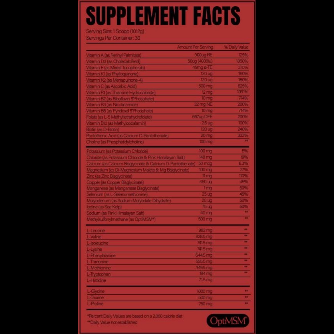 MORE THAN 100% OF EVERY SINGLE COMPOUND YOUR BODY NEEDS IN ONE SINGLE SCOOP. ZERO FLAVOURING OR ADDITIVES ONLY NUTRITION.

IT TASTES ABSOLUTELY DISGUSTING, IT'S HORRIBLE. 

BUT ONE SCOOP A DAY MAKES YOU STRONGER THAN EVER BEFORE.