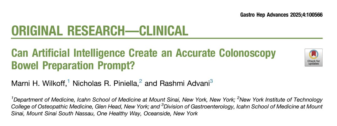 Marni Wilkoff (@marniwilkoffdo) on Twitter photo So happy to announce that our paper will be published in Gastro Hep Advances this Spring! Thank you, <a href="/AdvaniRashmiMD/">Rashmi Advani, MD, ABOM</a> for your help and guidance with this project! doi.org/10.1016/j.gast…
<a href="/AGA_GHAdvances/">Gastro Hep Advances</a> <a href="/msmw_medchiefs/">MSMW Medicine Chiefs</a> <a href="/MountSinaiGI/">Mount Sinai Division of Gastroenterology</a> <a href="/msm_msw/">MSM-MSW Internal Medicine Residency Research</a> So happy to announce that our paper will be published in Gastro Hep Advances this Spring! Thank you, <a href="/AdvaniRashmiMD/">Rashmi Advani, MD, ABOM</a> for your help and guidance with this project! doi.org/10.1016/j.gast…
<a href="/AGA_GHAdvances/">Gastro Hep Advances</a> <a href="/msmw_medchiefs/">MSMW Medicine Chiefs</a> <a href="/MountSinaiGI/">Mount Sinai Division of Gastroenterology</a> <a href="/msm_msw/">MSM-MSW Internal Medicine Residency Research</a>