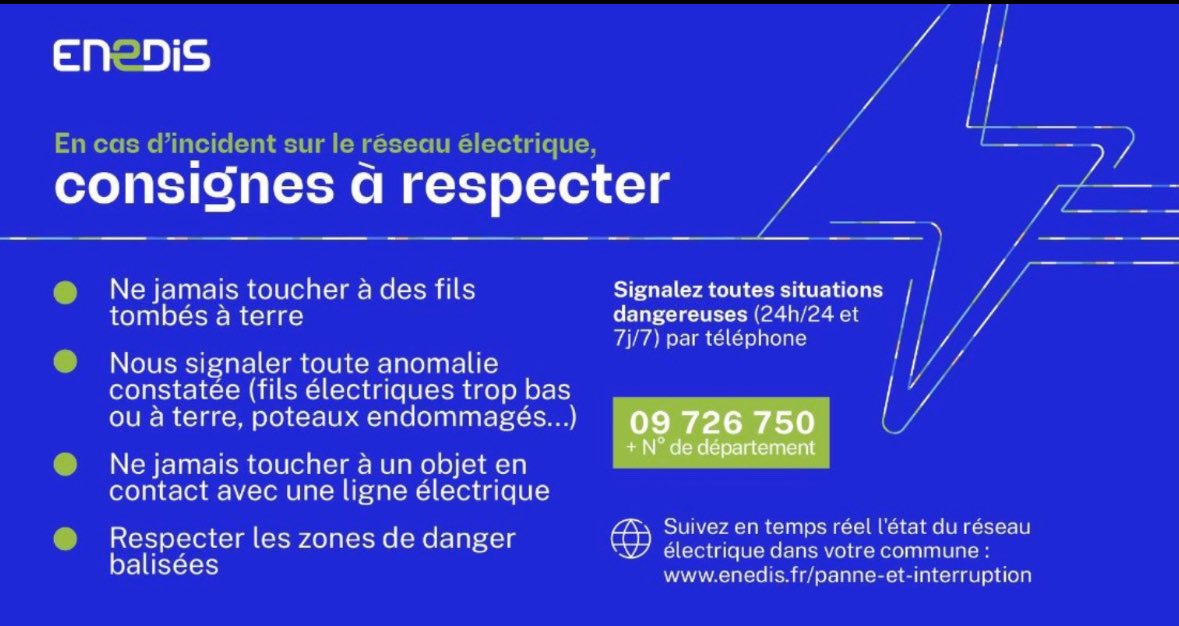 ⚠️🍃 Vents forts attendus en <a href="/RCValdeLoire/">Région Centre-Val de Loire</a> #Tempete #Floriane
Les équipes d'<a href="/enedis/">Enedis</a> veillent sur le réseau électrique ⚡
