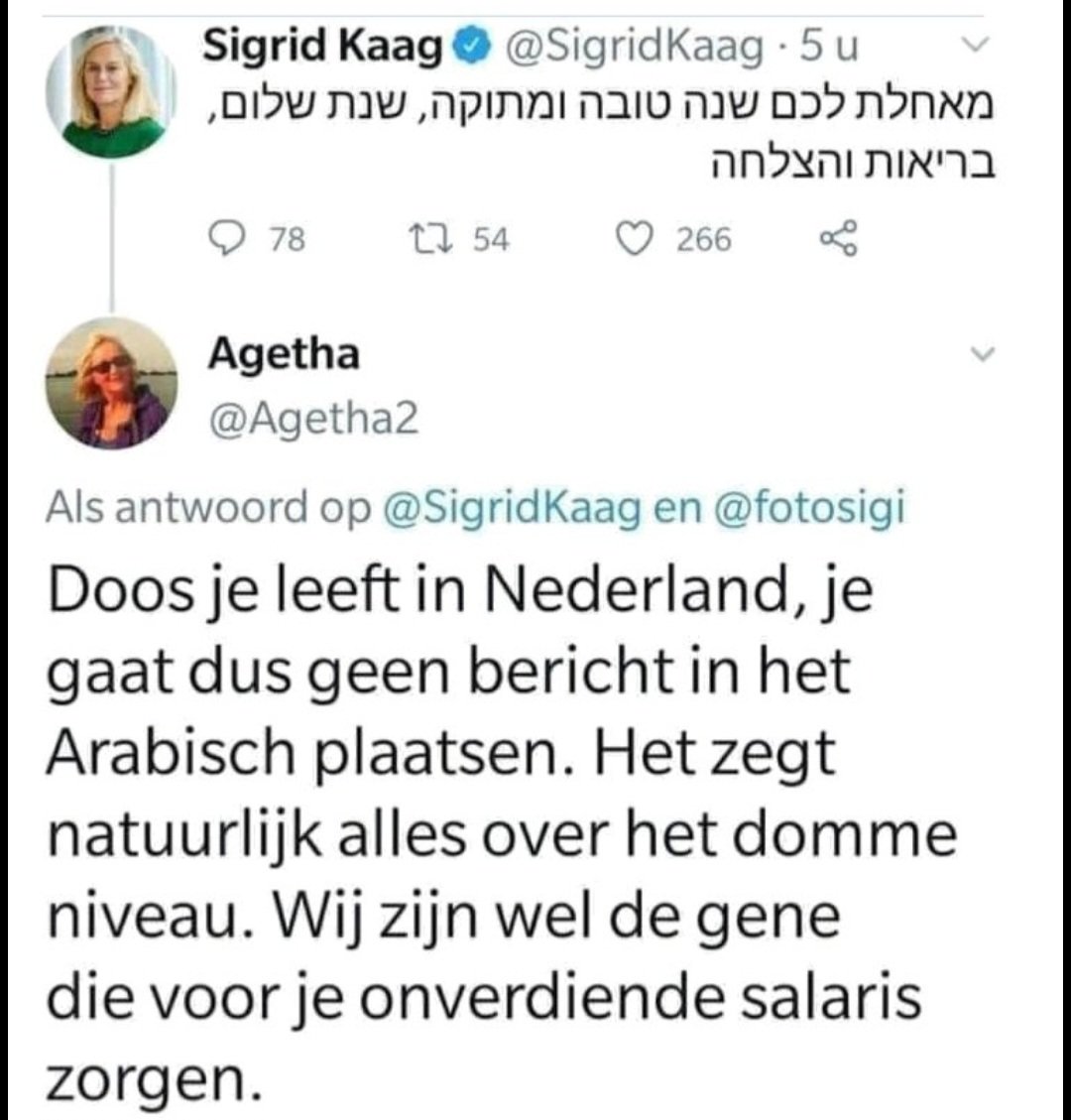 Scherpe reactie van vrouw uit het volk.