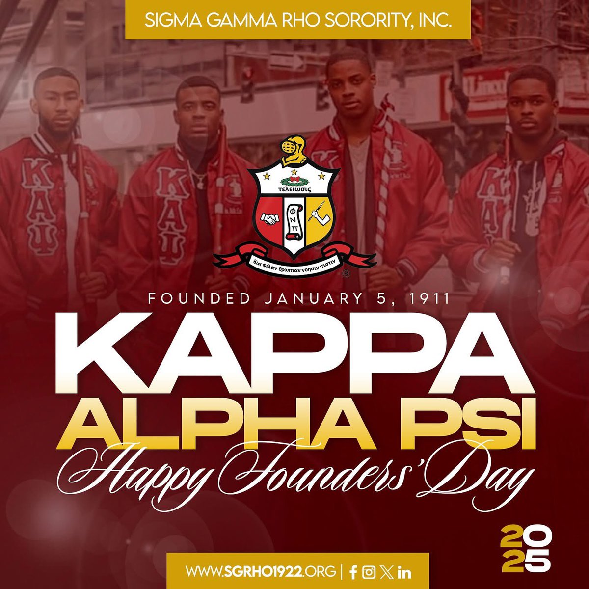 Happy Founders’ Day to the Men of Kappa Alpha Psi Fraternity, Incorporated from the Greater Women of Sigma Gamma Rho Sorority, Incorporated!

#KappaAlphaPsi #SigmaGammaRho #IndyLove #J5