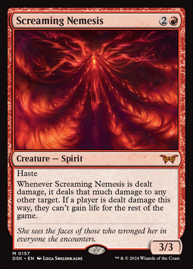 Jenn_the_Judge's tweet photo. #DailyRulesQuestion
I control 3 Grizzly Bears, you control Screaming Nemesis. I play Case of the Gateway Express, ETB targets Screaming Nemesis. When that resolves what happens? https://t.co/DPLTxrPDlD