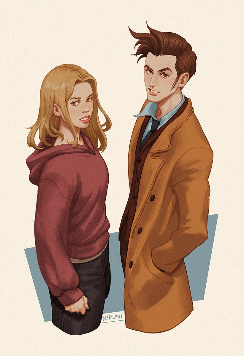 NipuniDraws's tweet image. ⏳🌹 #doctorwho #tenthdoctor #rosetyler #tenrose #davidtennant #billiepiper