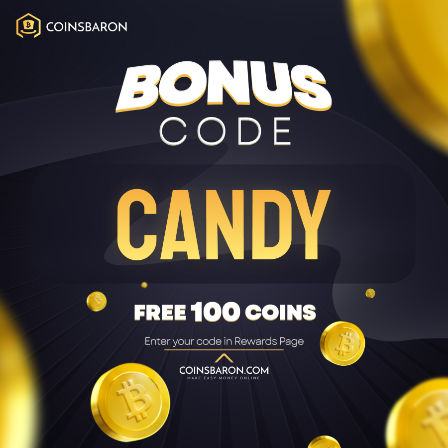 CODE DROP🔥

We have a small surprise for you. 100 coins for the first 100 people!💯

What to do to get it? 🎯

Just two steps:
1️⃣ Go to the website and register through this link -> coinsbaron.com
2️⃣ In the rewards tab, enter the code: „CANDY”

Enjoy! 🎁

#promocode