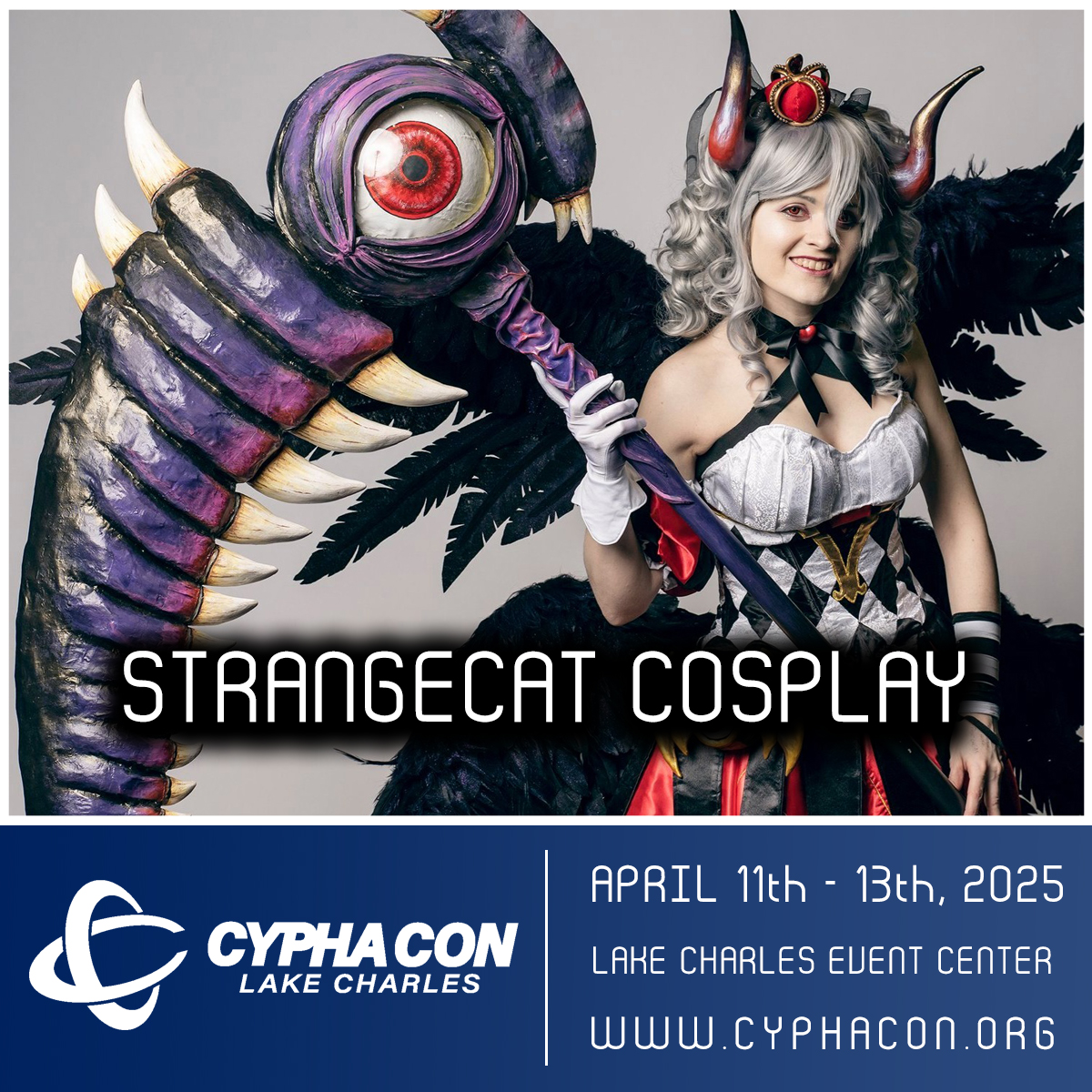 CYPHACON (@cyphacon) on Twitter photo CYPHACON is pleased to announce our first Cosplay Guest, Strangecat Cosplay!
Strangecat will be joining us April 11th - 13th, 2025 at the <a href="/LCCivicCenter/">LakeCharlesEventCtr</a> in Lake Charles Louisiana!
For complete information visit our website, tickets on sale now! cyphacon.org/speakers/cospl… CYPHACON is pleased to announce our first Cosplay Guest, Strangecat Cosplay!
Strangecat will be joining us April 11th - 13th, 2025 at the <a href="/LCCivicCenter/">LakeCharlesEventCtr</a> in Lake Charles Louisiana!
For complete information visit our website, tickets on sale now! cyphacon.org/speakers/cospl…