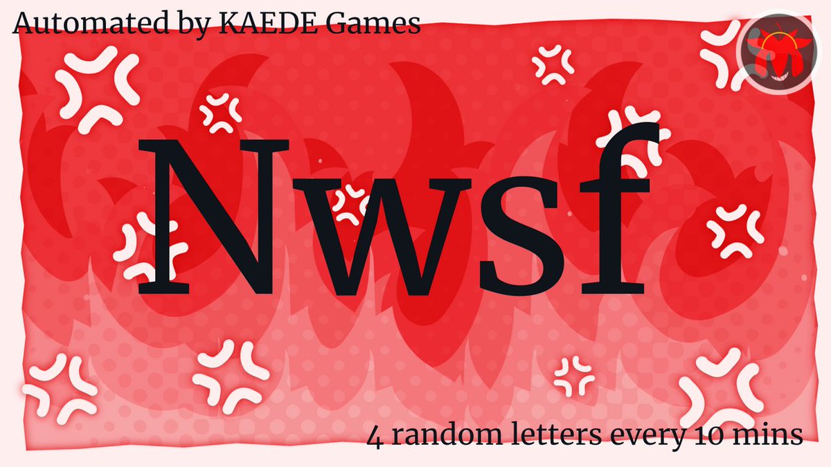 4 random letters every 10 mins tweet media