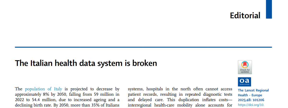 achillebott91's tweet photo. "[...] In 2022, Italy spent €1.8 billion on digital healthcare, a 7% increase from the previous year. However, it remains unclear whether these funds have been fully utilised and how they were spent [...]"

https://t.co/WVzbFxRqUA https://t.co/cL2x1X8w9I