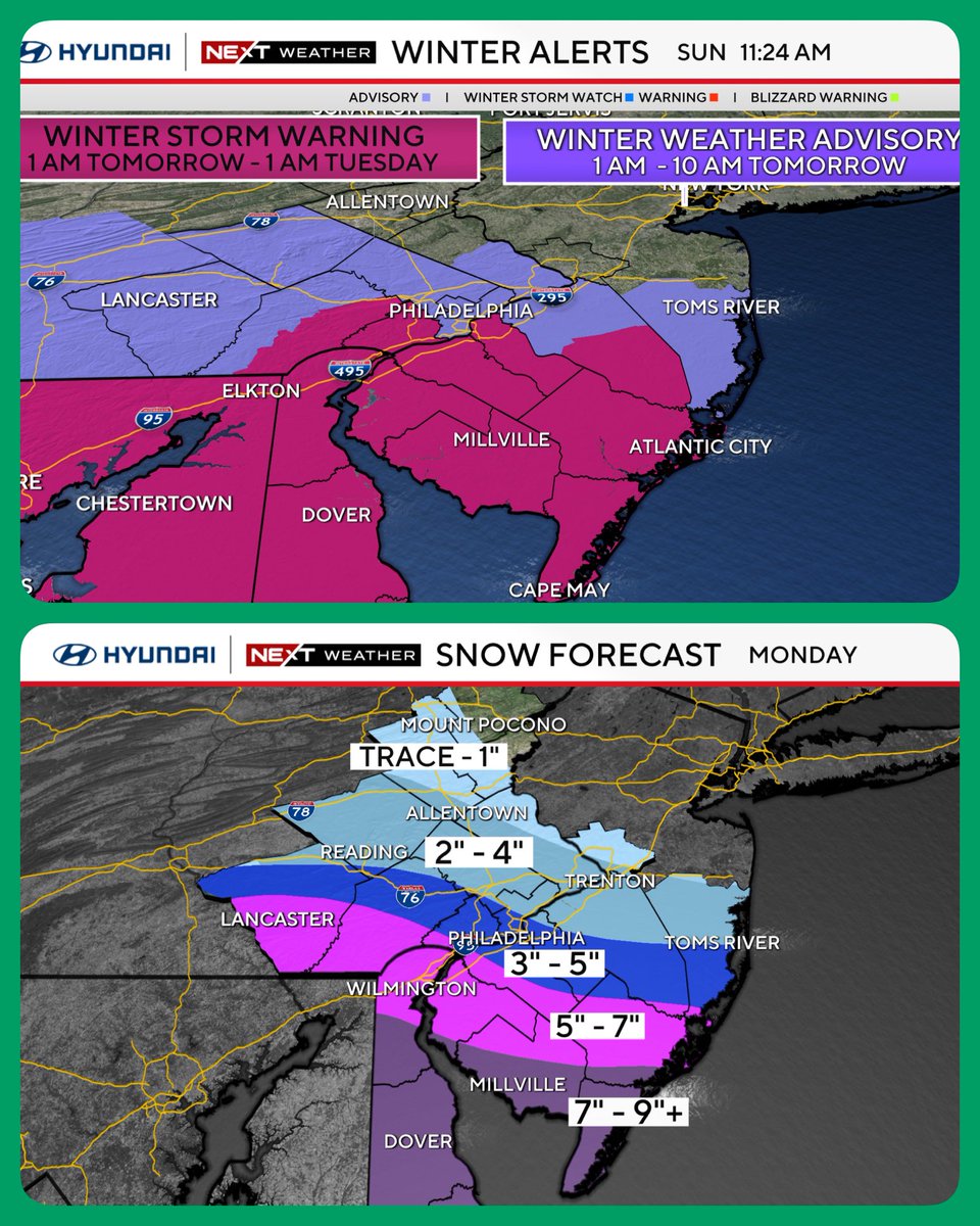 Tammie Souza Weather (@tammiesouza) on Twitter photo Monday morning #snow #Philadelphia #winterstorm #slowcommute #snowday for some ☃️
Sharp gradient & big difference in snow totals from very little north 😥 to more than 1/2 foot far south 😁 see what you can expect starting at 4am tomorrow <a href="/CBSPhiladelphia/">CBS Philadelphia</a> Monday morning #snow #Philadelphia #winterstorm #slowcommute #snowday for some ☃️
Sharp gradient & big difference in snow totals from very little north 😥 to more than 1/2 foot far south 😁 see what you can expect starting at 4am tomorrow <a href="/CBSPhiladelphia/">CBS Philadelphia</a>