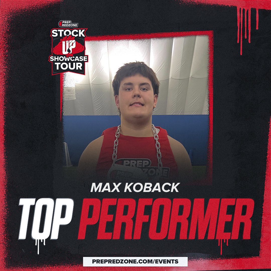 The big thanks to all who came out to our Ohio Stock Up showcase yesterday!  One of the top performers at OL and the Ohio Stock Up Showcase MVP.  2027 OL Max Koback (6’6 320).