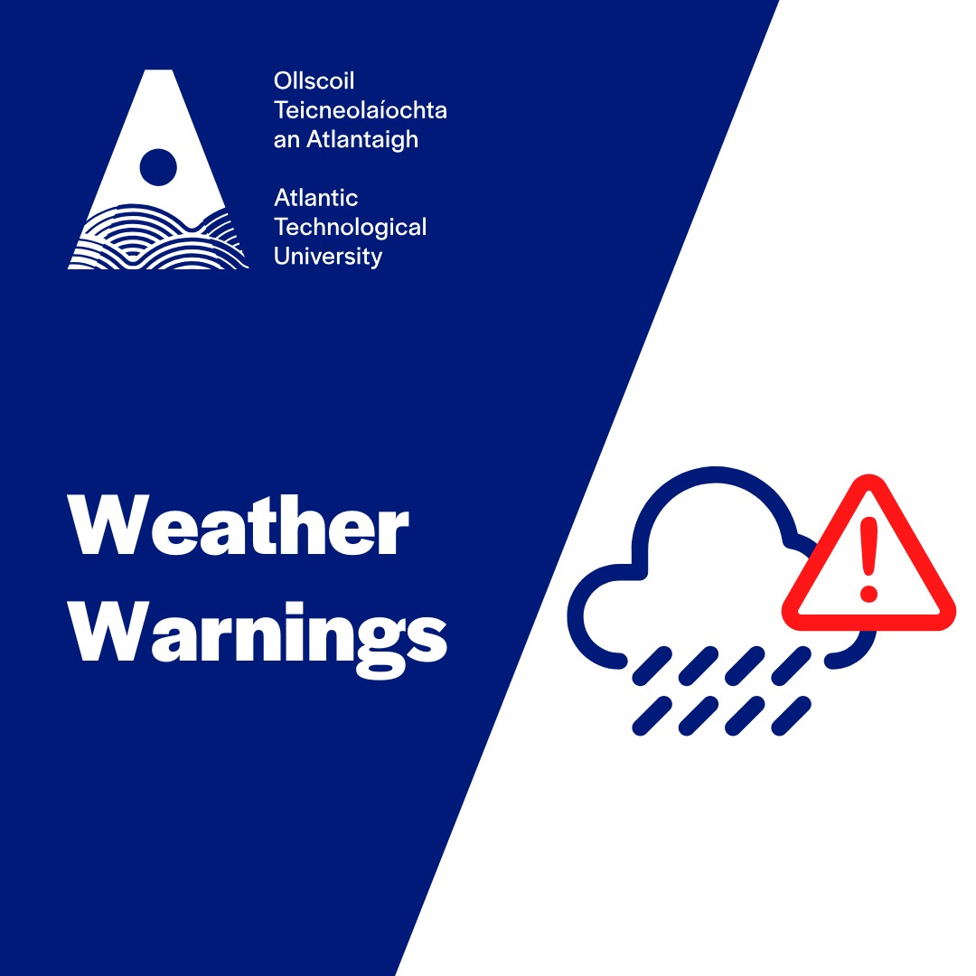 ⚠️Weather Warning – ATU (updated 7.30pm, Sun 5 Jan)⚠️ We encourage all students to follow their local travel warnings. Should travel to your campus not be possible, please contact your department office to request to defer your exam.