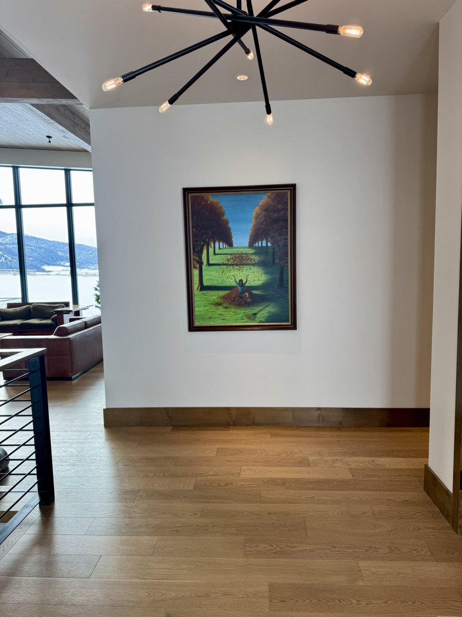 WellspringGP's tweet image. This beautiful original oil by @QuentCordair really makes our new house a home.