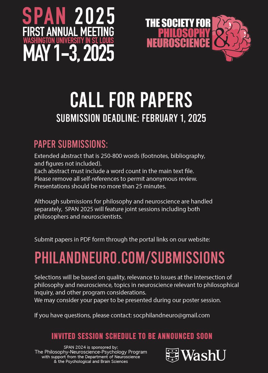😎 SPAN2025 Keynotes, invited symposia speakers, and sponsored symposia just dropped! Take a look at who will be at SPAN2025 &amp; then submit your abstract so you can be there too! More invited speakers will be announced soon. Visit our website for details: philandneuro.com