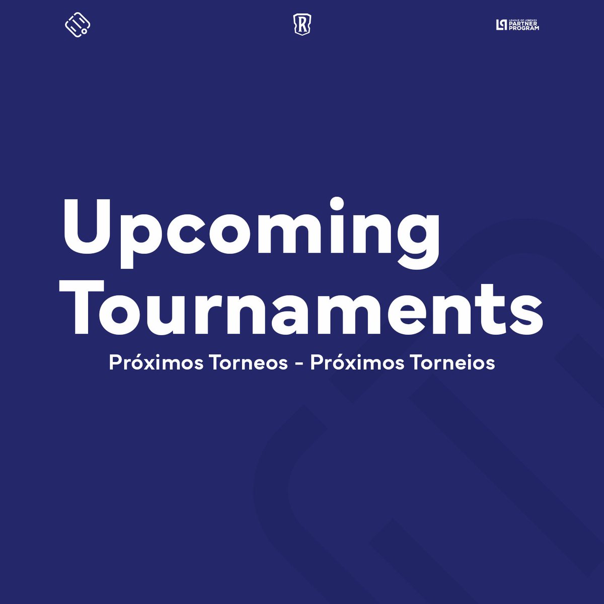 Upcoming <a href="/PlayRuneterra/">Legends of Runeterra</a> Tournaments!

Jan 12th - (APAC) WEEKLY TOURNAMENT, by <a href="/iwatov/">Iwato【イワト】</a> → tonamel.com/competition/8r…

Jan 13th - (APAC) <a href="/Tsukuma3/">ABG Tsukuma</a> Tournament #3 → 🔗 SOON

Jan 19th - (AMER) <a href="/RealPrismsword/">prism in the aphelios 2xko waiting room</a> Championship Series 9 → challonge.com/LoRPrismChampS…

#LoR #LegendsOfRuneterra