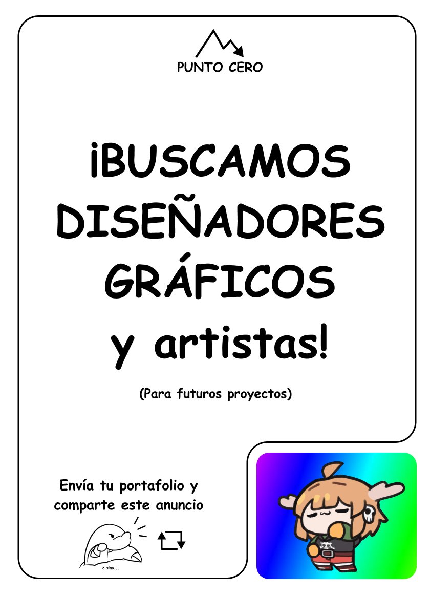 Muestren su talento chicos! Dejen su portafolio abajo y compartan esta publicación a sus amigos!
(OJO: para futuros proyectos, no se preocupen si no se les contacta de inmediato)