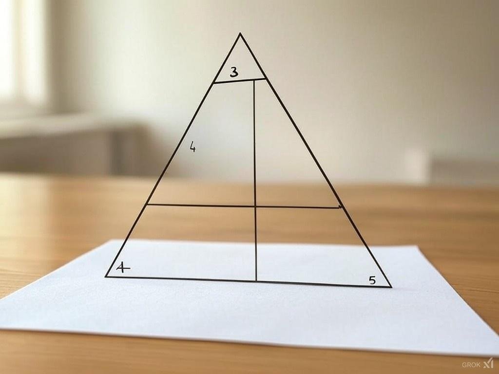 new prompt <a href="/grok/">Grok</a> draw a right handed triangle that is 3 units on one side and 4 units on the other illustrating that the hypotenuse is 5 and you give me this?