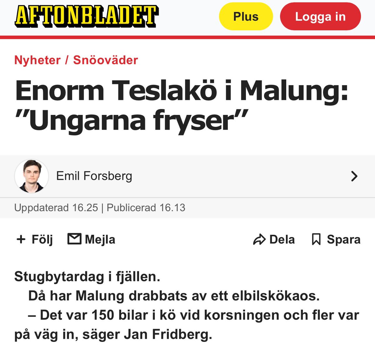 ekonomigurun_'s tweet photo. Det finns bara en anledning till detta - facket Ifmetall som hindrar Tesla från att installera sina laddstationer. Fackmaffian gör oss inte bara arbetslösa, driver innovation och företag ur landet men nu ska folk lida fysiskt för deras dumheter. Vart är självinsikten? https://t.co/RK5w1rqySU