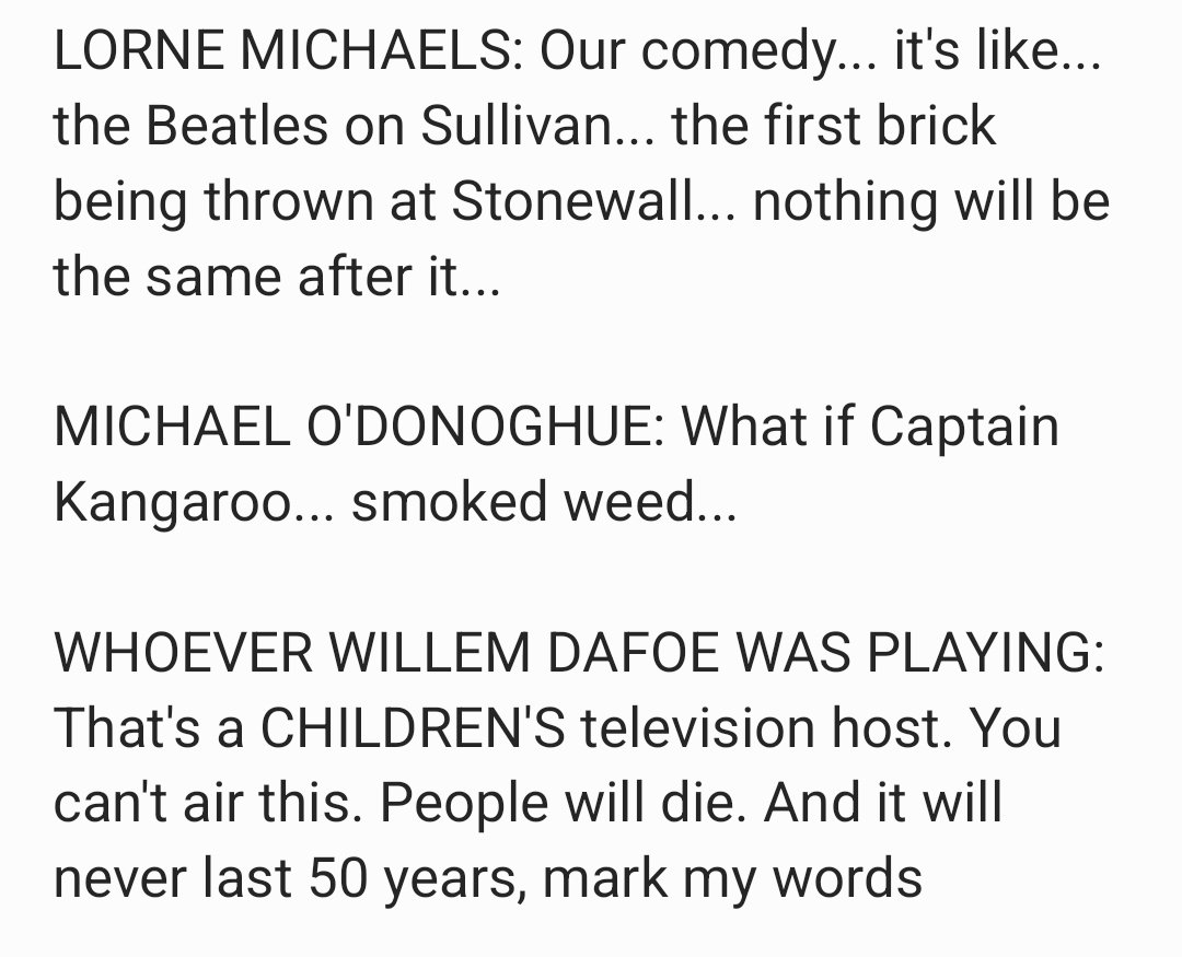 Every scene in that SNL biopic