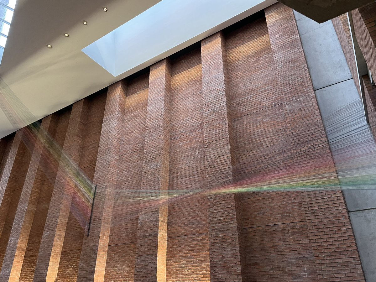 DunleavyBernard's tweet photo. The children had never been to @TheMACBelfast before, and what they enjoyed most was running up and down the stairs looking at the wire sculpture by @markgarryworks - The Permanent Present - and seeing it change depending on the angle at which it was viewed. #TheMac #MarkGarry https://t.co/iMZnZSpCO9