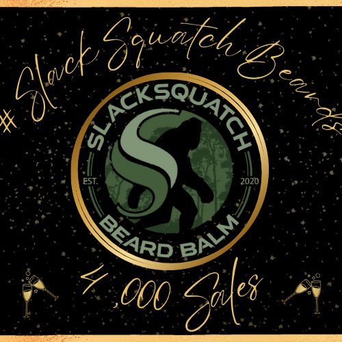 #SlackSquatchBeards is celebrating 4,000 sales thanks to everyone in the #BalmSquad💣

🙏 🙏 🙏 

Grateful for all the support over the years. 
This ride has been fun and super excited to take on 2025! 💪 

Much love ❤️