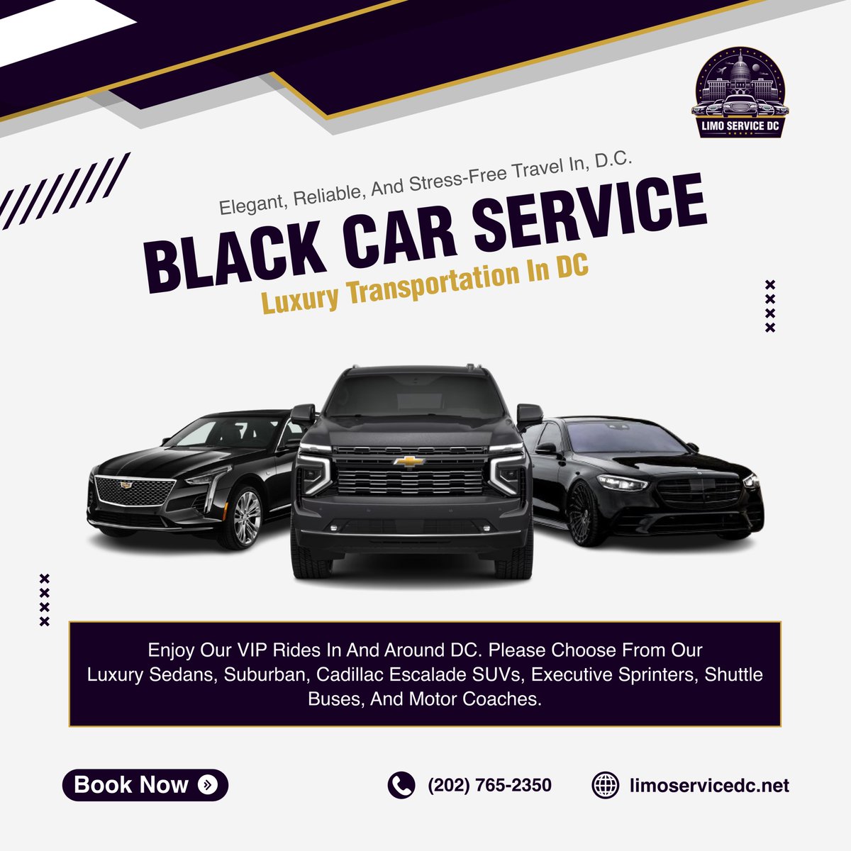 net_limo's tweet image. DC’s Finest Black Car Service for Every Occasion
 Punctual and reliable
Luxurious, clean vehicles
Professional chauffeurs for a first-class experience
Book now at (202) 765-2350 or visit our website.
#LimoServiceDC #ExecutiveLuxury #ExecutiveCarService #ChauffeuredLuxury