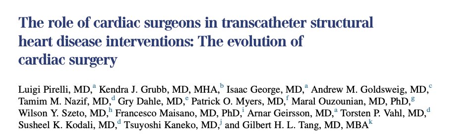 TSMA (@thoracicstudent) on Twitter photo 📖✍🏻 Manuscript of the Week👩🏻🎓
Check out this insightful expert opinion on <a href="/AATSJournals/">AATS Journals</a> highlighting the importance of cardiac surgeon involvement in structural heart teams - tinyurl.com/yc6f49nj #LuigiPirelliMD <a href="/KendraGrubb/">Kendra J. Grubb M.D.</a> <a href="/GilbertTangMD/">Dr. Gilbert Tang</a> <a href="/ColumbiaCTSurg/">Columbia Cardiothoracic Surgery</a> <a href="/MountSinaiHeart/">Mount Sinai Fuster Heart Hospital</a> 📖✍🏻 Manuscript of the Week👩🏻🎓
Check out this insightful expert opinion on <a href="/AATSJournals/">AATS Journals</a> highlighting the importance of cardiac surgeon involvement in structural heart teams - tinyurl.com/yc6f49nj #LuigiPirelliMD <a href="/KendraGrubb/">Kendra J. Grubb M.D.</a> <a href="/GilbertTangMD/">Dr. Gilbert Tang</a> <a href="/ColumbiaCTSurg/">Columbia Cardiothoracic Surgery</a> <a href="/MountSinaiHeart/">Mount Sinai Fuster Heart Hospital</a>