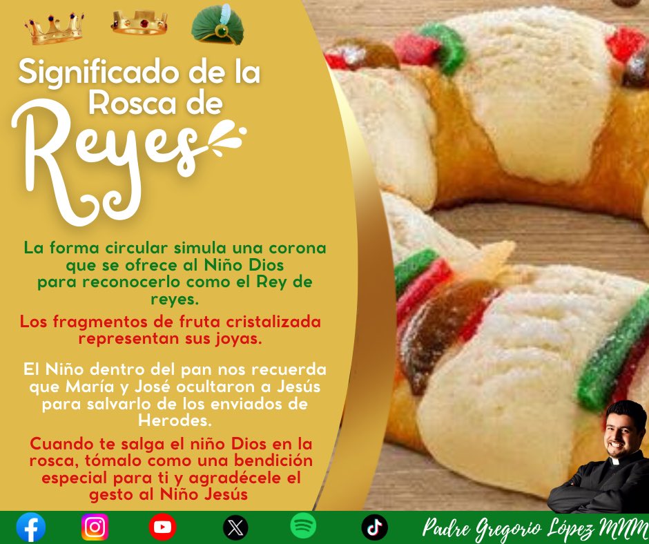 pgregoriolopez's tweet photo. ¿Te tocó el Niño en la Rosca de Reyes?

😉 ¡Que bendición! 😉

Siéntete dichoso (a) 
Ah pero aparte me invitas los tamales jejejejeje (costumbre en México 🇲🇽 que te toca pagar los tamales el 2 de febrero) https://t.co/PgpzHhfaHg