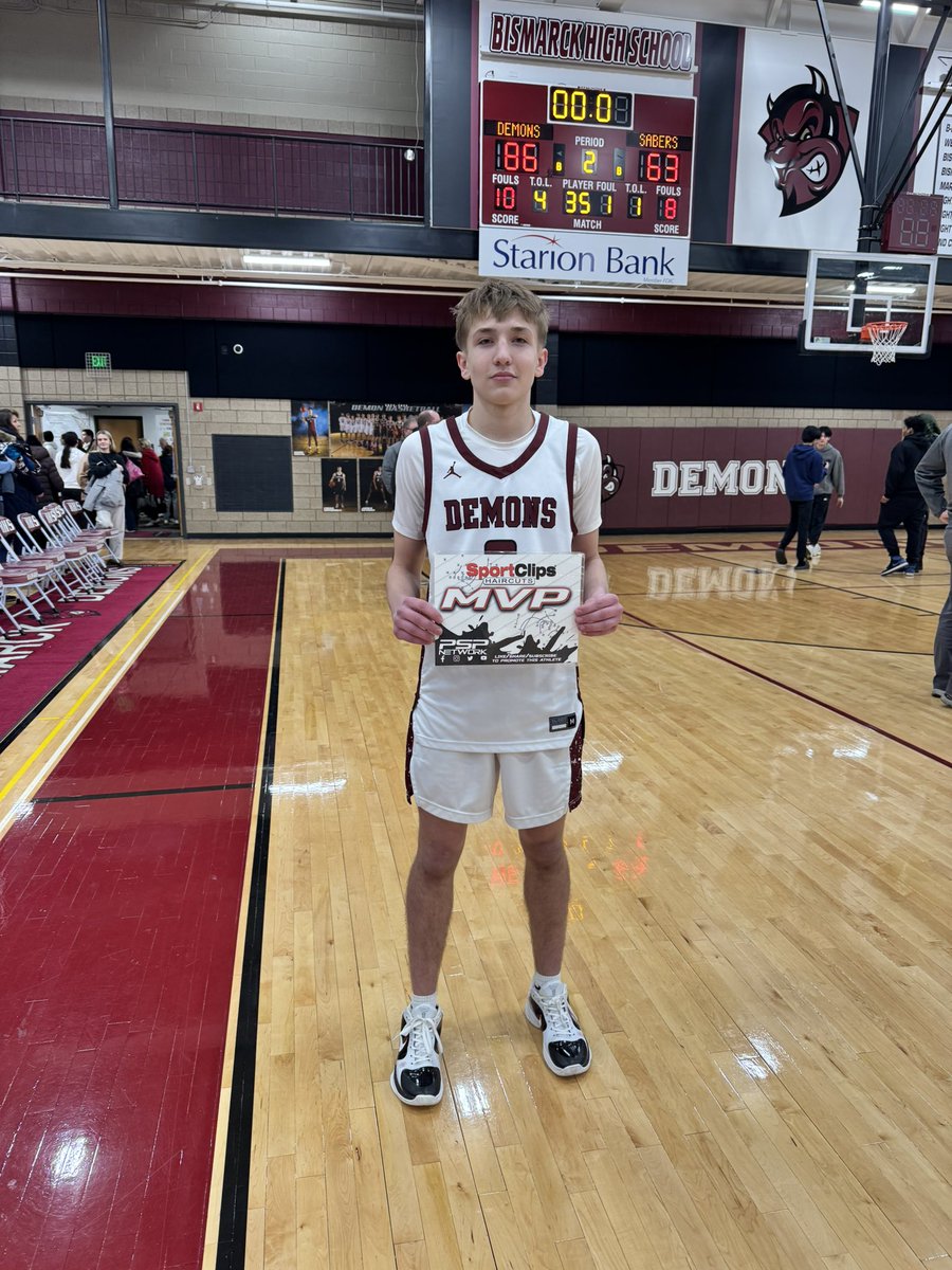 Jayger Meschke hits 4 treys and scores a career high 16 points to help the Bismarck High Demons knock off the #4 ranked Legacy Sabers. He’s our Sport Clips Haircuts of Bismarck (Bismarck, ND) MVP of the Game! 

<a href="/BHSDemonHoops/">Demon Hoops</a>