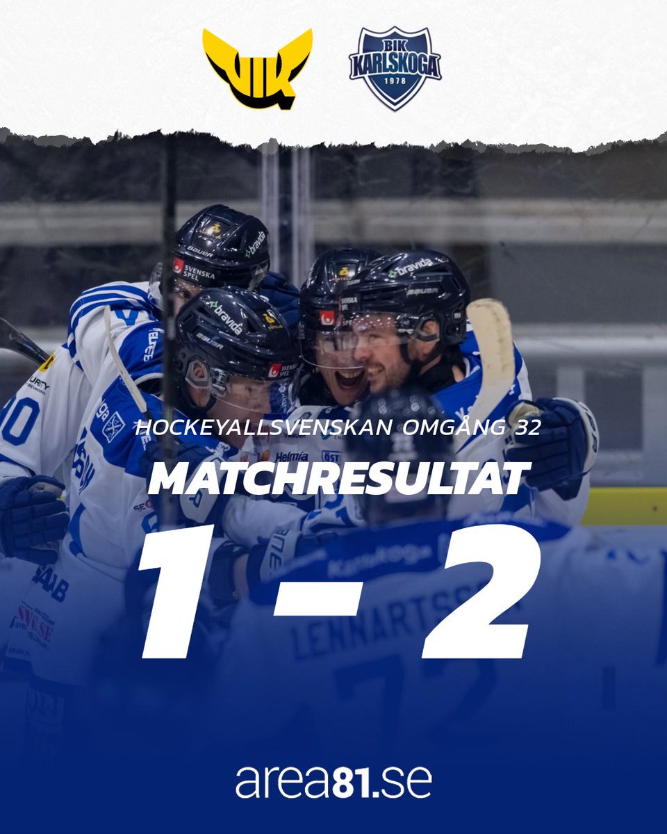 Tredje raka 🚂 

Bofors vinner kvällens bortamatch i Västerås med 2-1!

Målskyttar BIK: Gustaf Thorell och Simen Andre Edvardsen.

#BIKKarlskoga #StoltaBIKARE