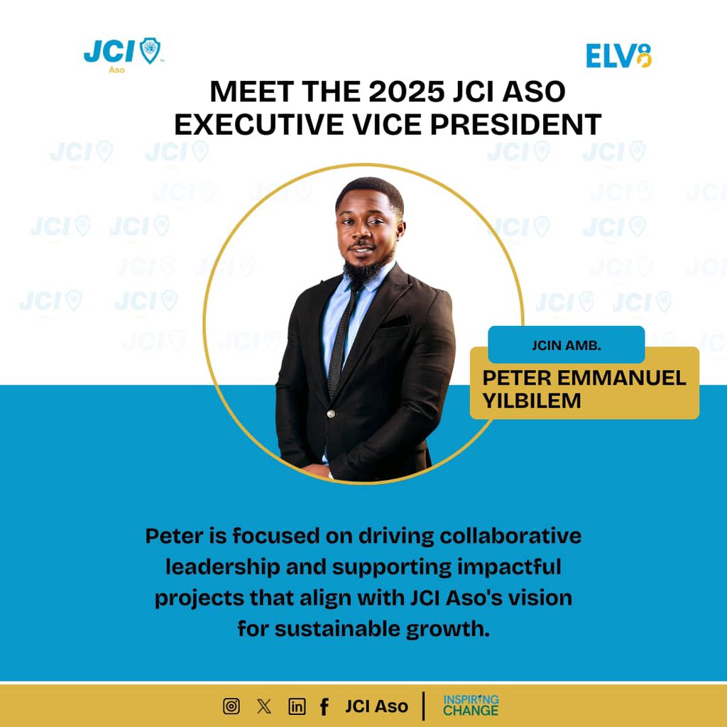 jciaso's tweet photo. Introducing the 2025 JCI Aso Officers

THE LEADERSHIP CORE

Meet the leaders at the helm of JCI Aso 2025! These dynamic officers will steer our organization towards excellence.

#jciaso
#inspiringchange
#elv8
#jciaso2025
#jcinigeria
#jcin https://t.co/ysEdJSmF6T