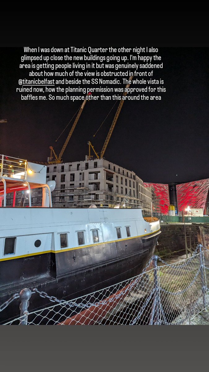 Look I want accommodation in the city centre as much as the next person but why right in this spot? One of the most iconic views in Belfast now ruined. Soooo many vacant upper floors in the centre of town that could have been utilised, ugh #Belfast