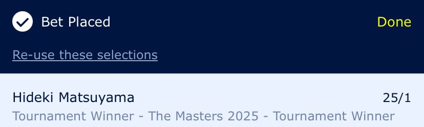 MikeFYuill's tweet image. The FUTURE is on (piss funny seeing Spieth at 22s and 28s on UK markets)…

It’s DEKstiny #Matsuyama #Hideki #USMasters #golfbets
