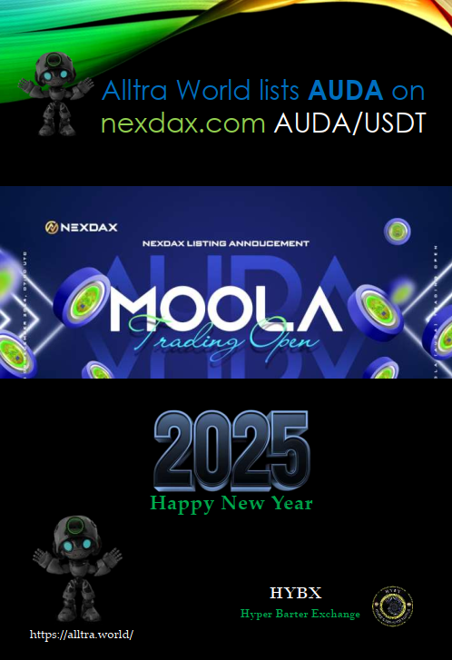 Alltraverse's tweet photo. Alltra World lists AUDA on https://t.co/m0oy3dgdLF AUDA/USDT

AUDA/USDT https://t.co/DZk4r4yWWx

#HyperBarter #1111Coin #GoldBackedCrypto #AlltraverseEcosystem https://t.co/L7kQEi3iD1