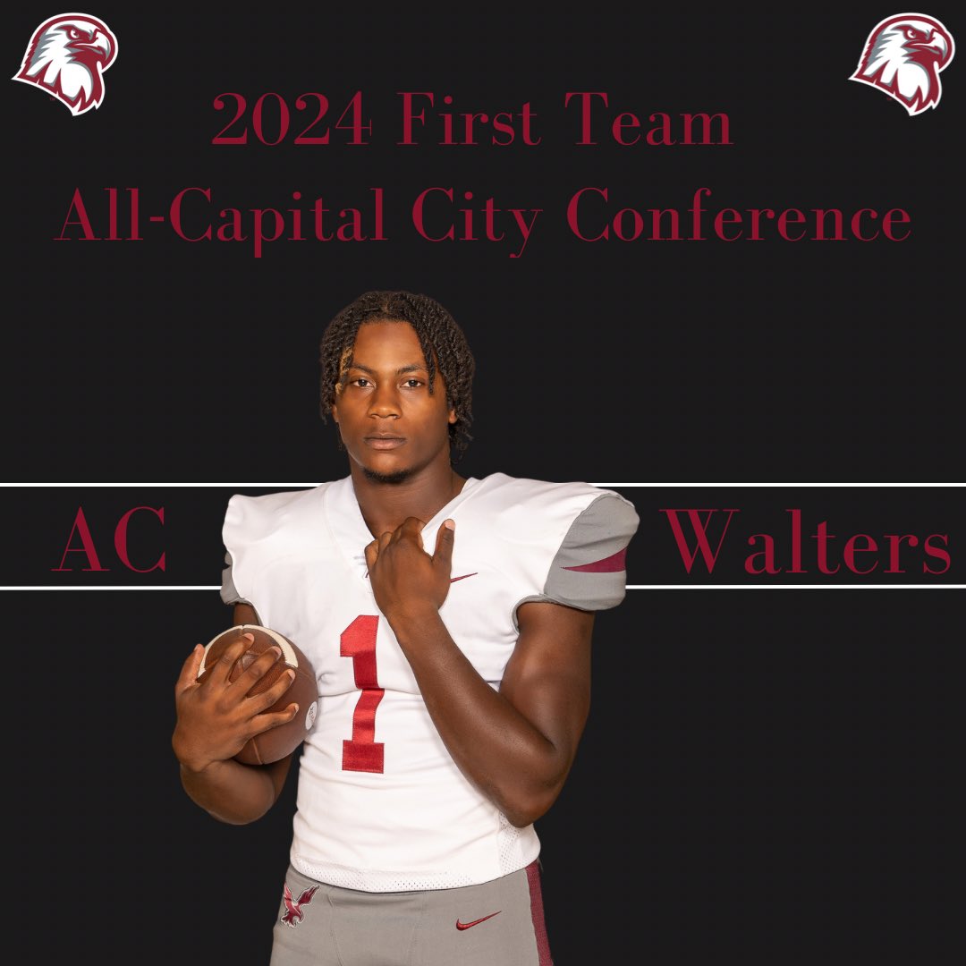 ACA Football (@acaeaglesfball) on Twitter photo 🏈Congratulations to AC Walters for making the 2024 First Team All-Capital City Conference!
<a href="/CoachMichaelSu1/">Coach Michael Summers</a> <a href="/CoachDockins/">JL Dockins</a> <a href="/epperson_weston/">Coach Epperson</a> <a href="/CoachGregHoward/">Greg Howard</a> 🏈Congratulations to AC Walters for making the 2024 First Team All-Capital City Conference!
<a href="/CoachMichaelSu1/">Coach Michael Summers</a> <a href="/CoachDockins/">JL Dockins</a> <a href="/epperson_weston/">Coach Epperson</a> <a href="/CoachGregHoward/">Greg Howard</a>